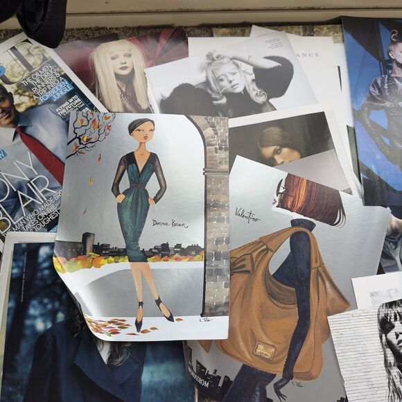 Mixed Media Vintage Magazine Print Ads Poster Wall Art Sexy Models Designer LOT - Picture 7 of 16